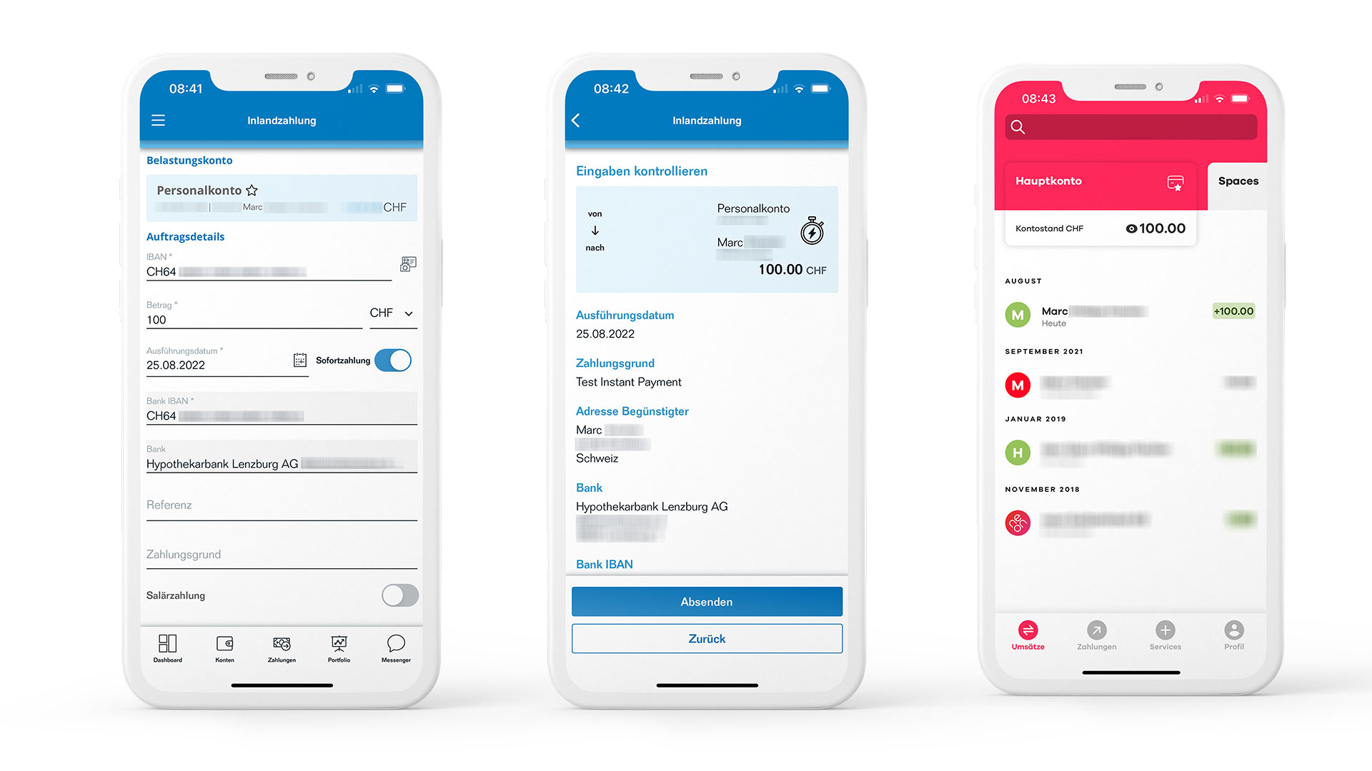 Instant Payment Hypothekarbank Lenzburg