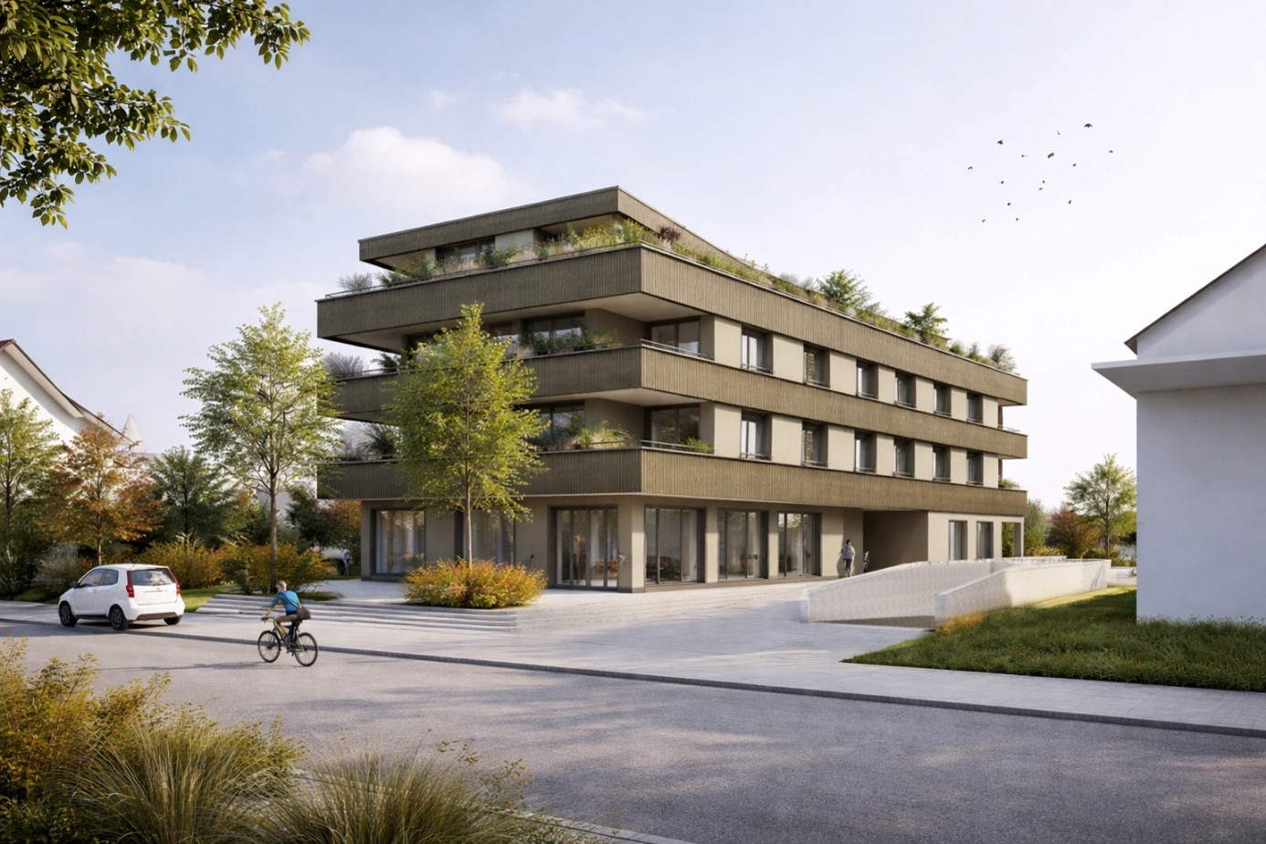 Ersatzneubau der Hypothekarbank Lenzburg in der Stadt Mellingen