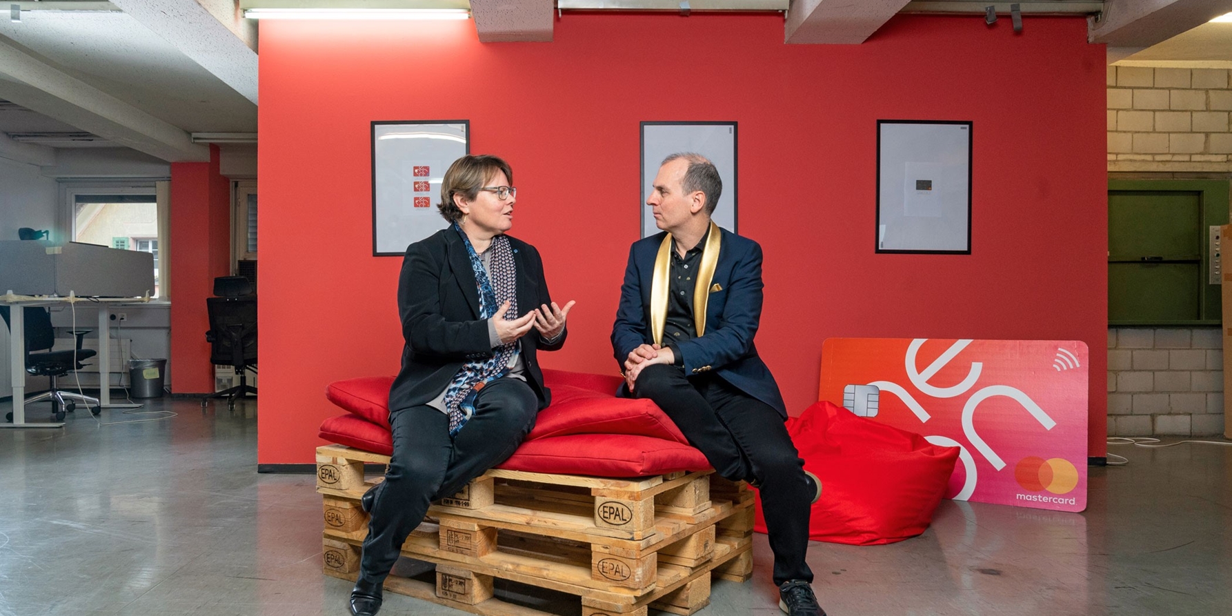 Marianne Wildi, CEO der Hypothekarbank Lenzburg, im Gespräch mit Neon-Investor und Online-Pionier Roland Brack