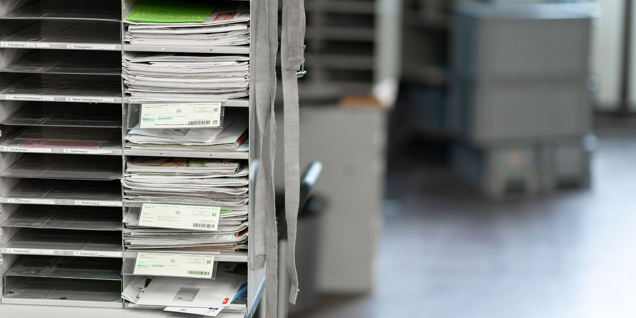 Postfiliale Aarau Sortierfächer